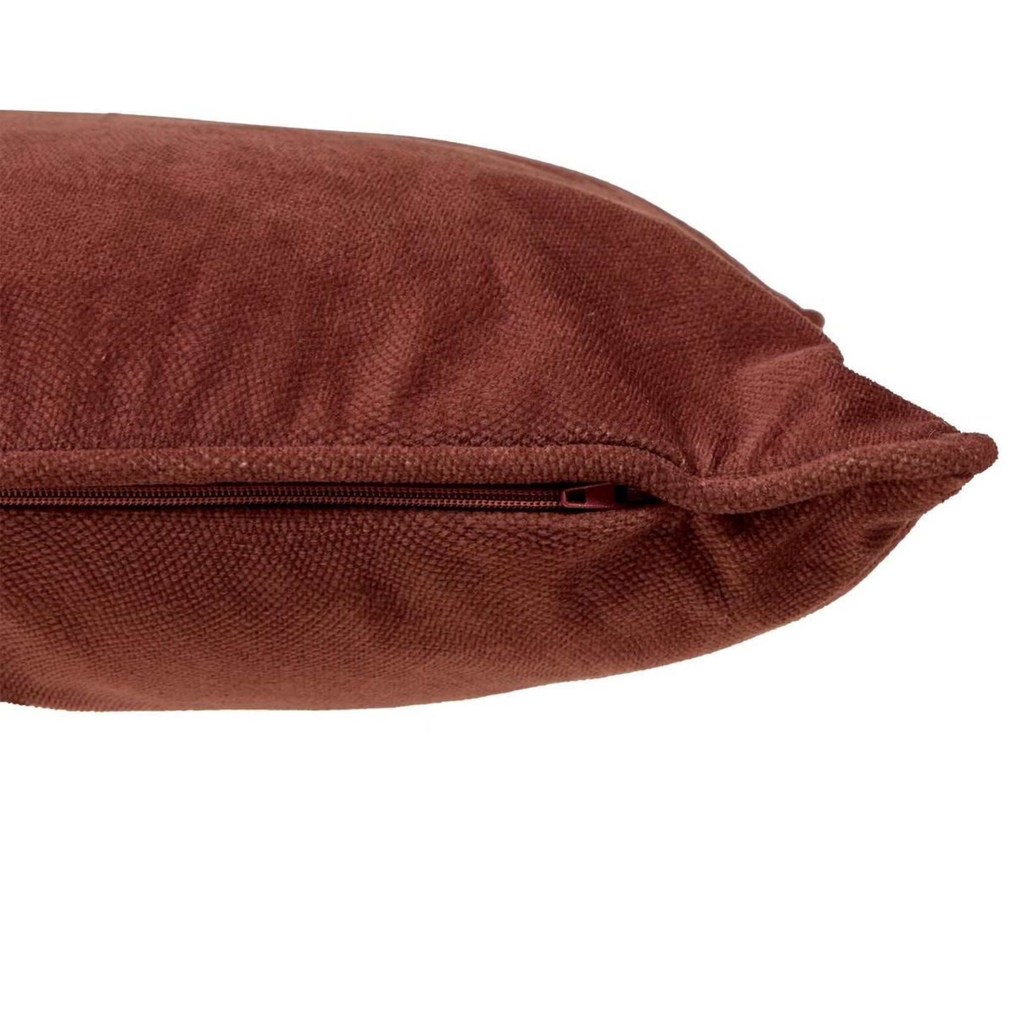 Voir la diapositive 2 : ATMOSPHERA Coussin déco uni  lilou  30x50cm marron tonka