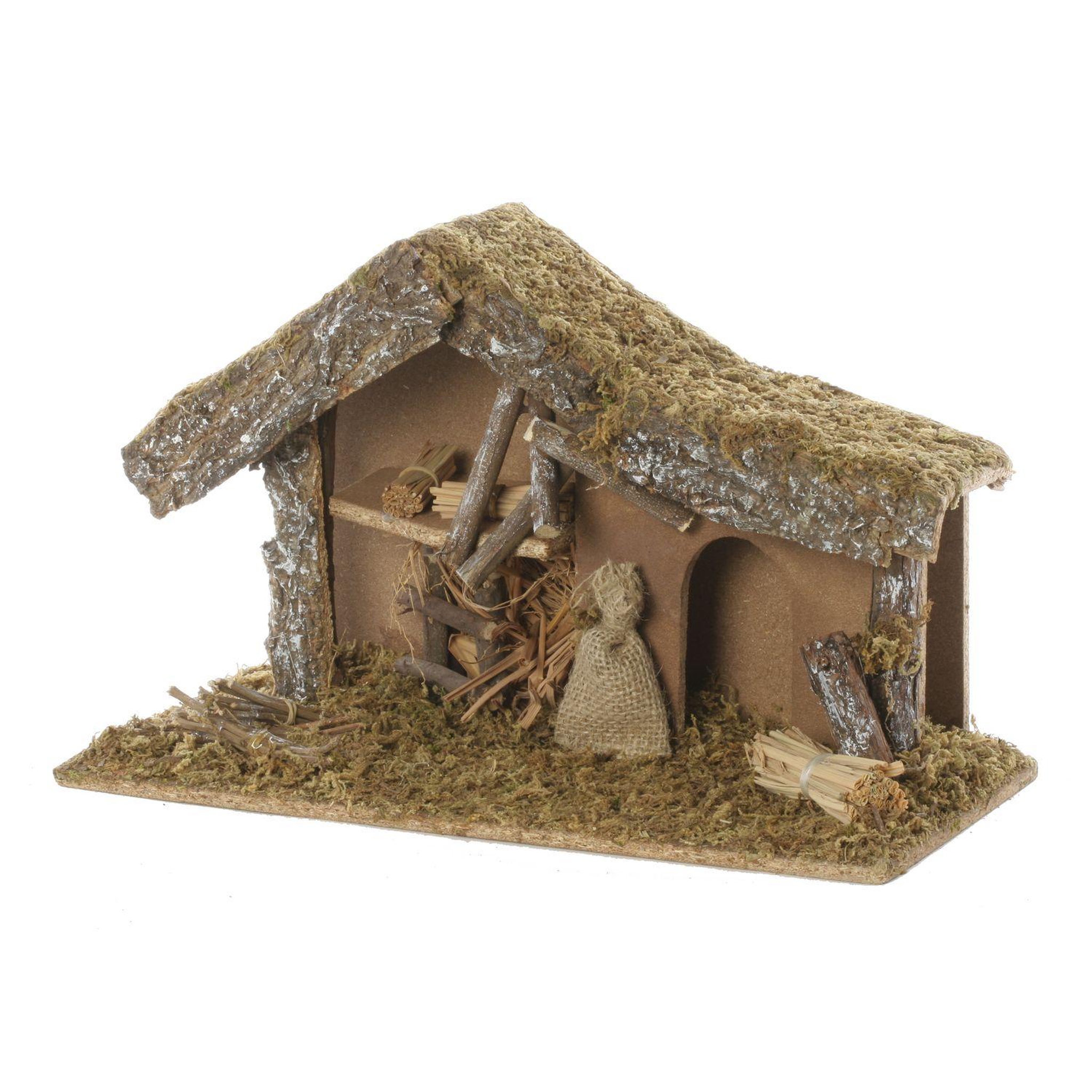 FEERIC LIGHT & CHRISTMAS Crèche traditionnelle de noël vide - h. 24 cm