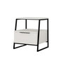 Voir la diapositive 1 : Habitat et Jardin Table de chevet en bois  Pal  - 45 x 41 x 50 cm - Blanc