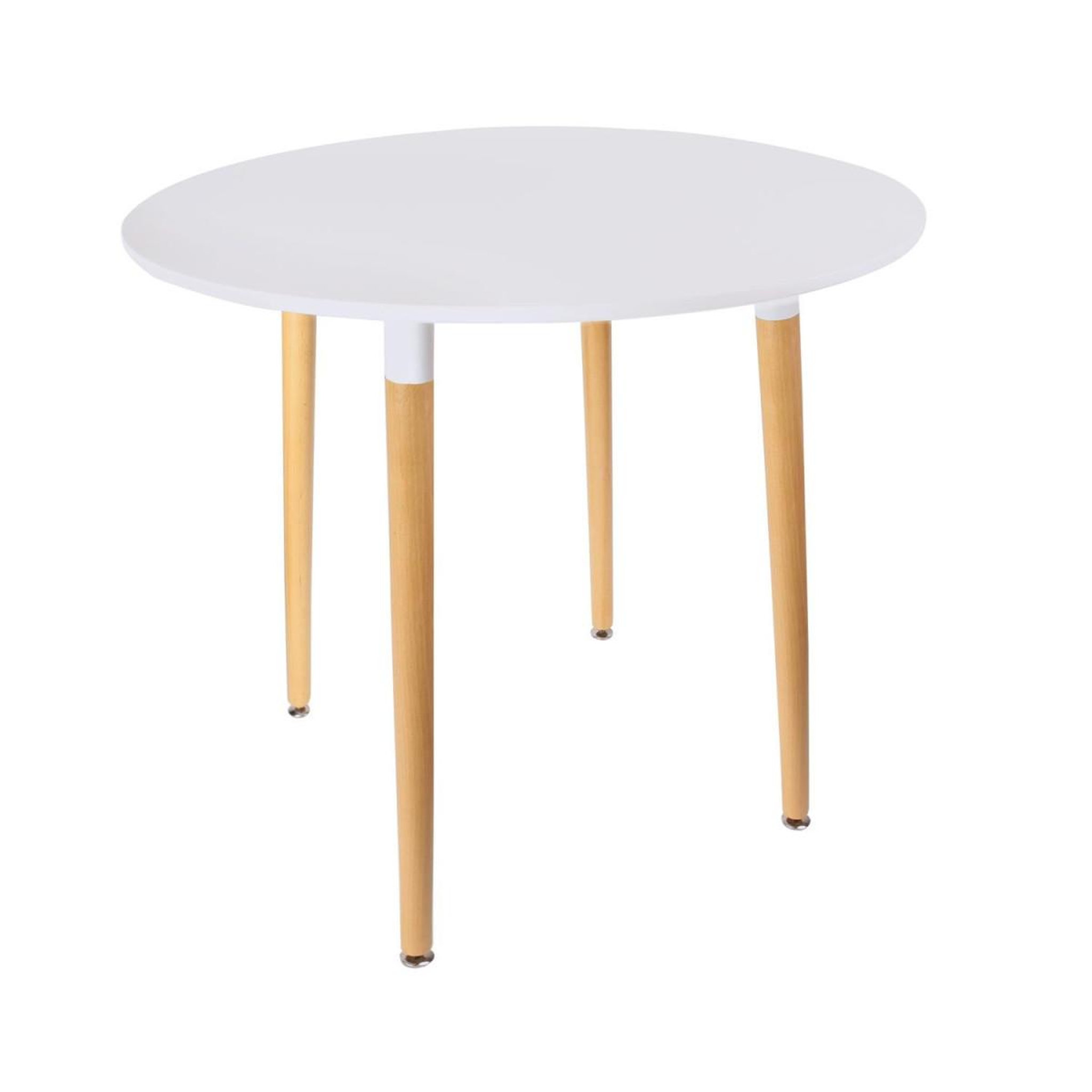 The Home Deco Factory Table de repas scandinave  pulego  76cm blanc