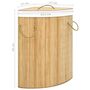Voir la diapositive 6 : VIDAXL Panier a linge d'angle Bambou 60 L