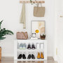 Voir la diapositive 3 : VIDAXL Etagere a chaussures Blanc brillant 75x35x45 cm Bois ingenierie
