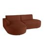 Voir la diapositive 4 : LISA DESIGN Spiaggia - canapé d'angle gauche - forme arrondie - 4 places - en velours côtelé