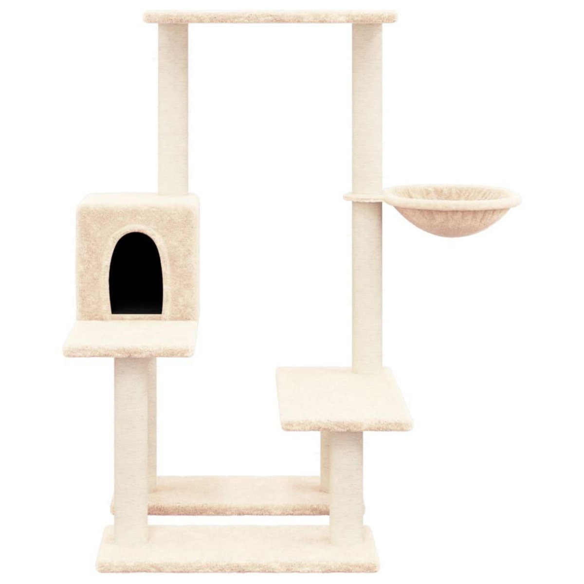 VIDAXL Arbre a chat avec griffoirs en sisal Creme 94,5 cm