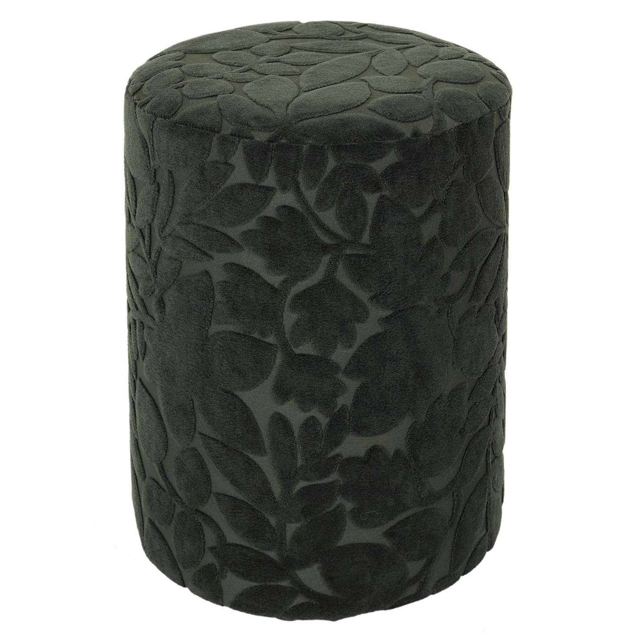Voir la diapositive 1 : The Home Deco Factory Pouf en tissu motif feuilles - Vert foncé