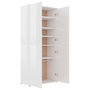 Voir la diapositive 4 : VIDAXL Armoire a chaussures Blanc brillant 80x39x178cm Bois ingenierie