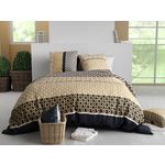 ATELIER DU COTON Parure housse de couette 100% coton 57fils luxore. Coloris disponibles : Multicolore