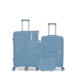 OBAGO OBAGO - LOT DE 4 - Valises grand format, weekend, cabine et grand vanity VELA. Coloris disponibles : Vert, Marron, Gris, Bleu, Rose