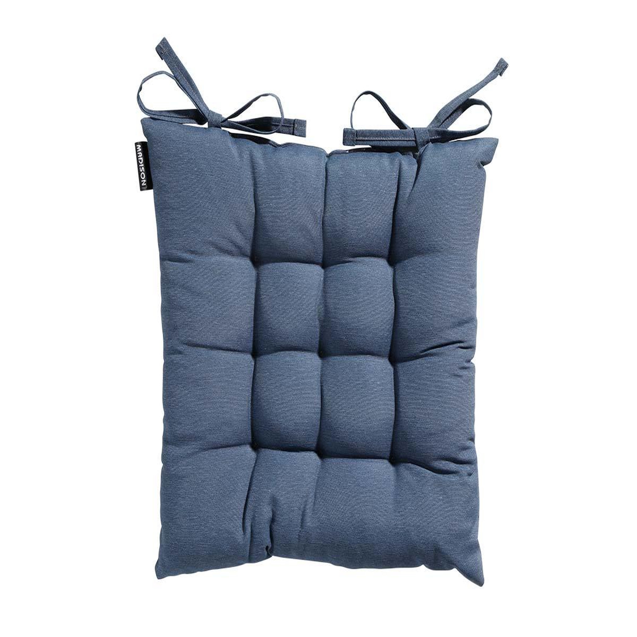 MADISON Galette de chaise de jardin Toscane Panama Safier Blue 46 x 46 cm