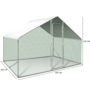 Voir la diapositive 3 : ID MARKET Enclos poulailler 6 m² parc grillagé 3x2 M acier galvanisé