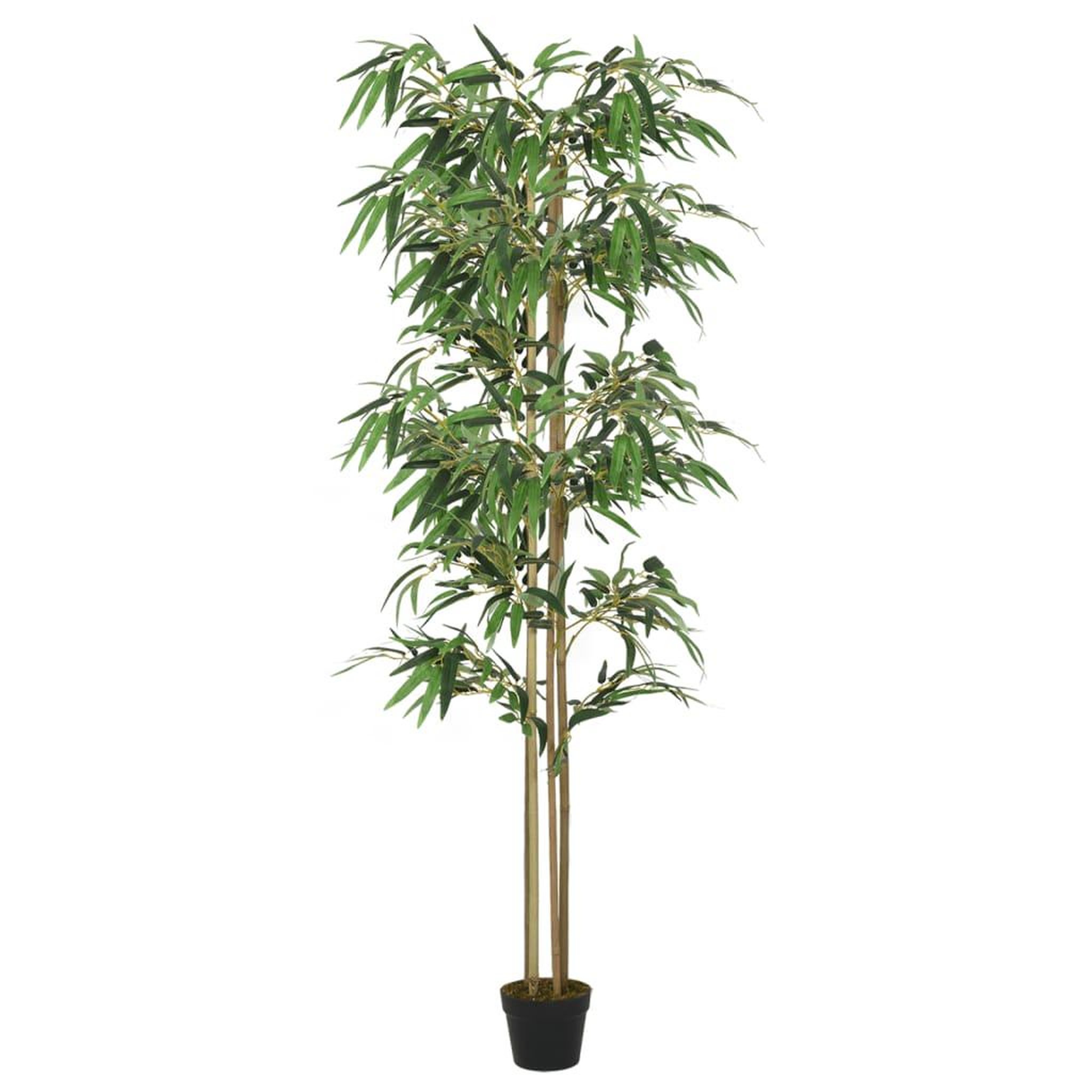 VIDAXL Bambou artificiel 1216 feuilles 180 cm vert