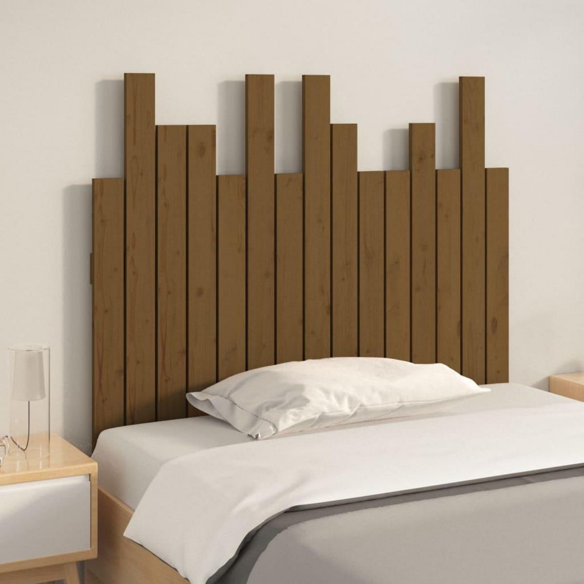 VIDAXL Tete de lit murale Marron miel 95,5x3x80 cm Bois massif de pin