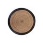 Voir la diapositive 1 : ATMOSPHERA Tapis rond jute bord noir ou blanc diamètre 120 cm Atmosphera -  - Tapis rond 120 cm -  -