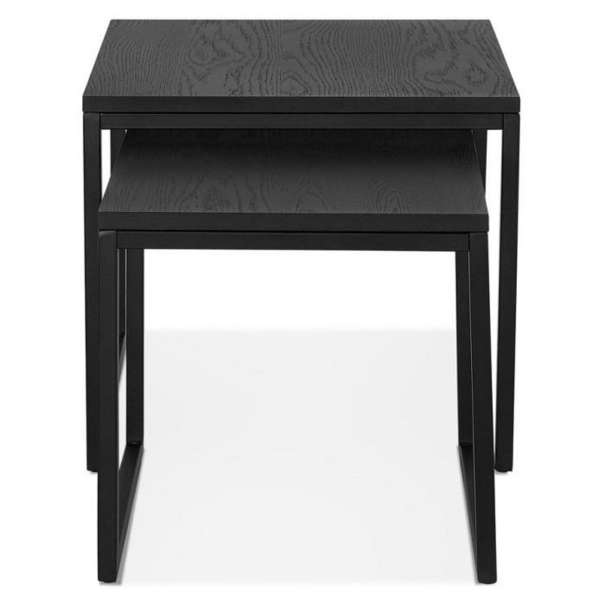 Paris Prix Lot de 2 Tables d'Appoint Gigognes  Dezina  50cm Noir