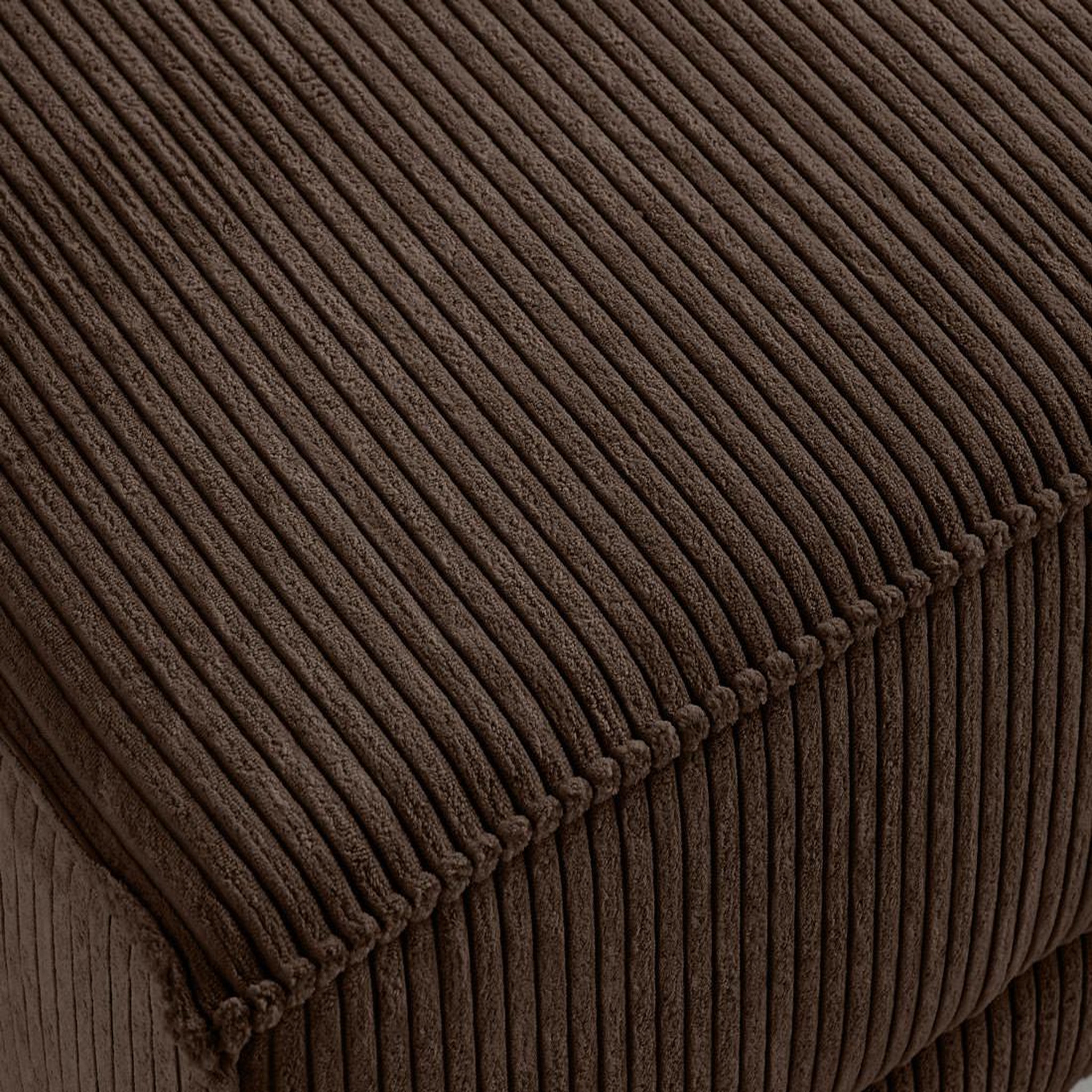 Voir la diapositive 4 : BEST MOBILIER Charlie - pouf - pieds hauts - en velours côtelé