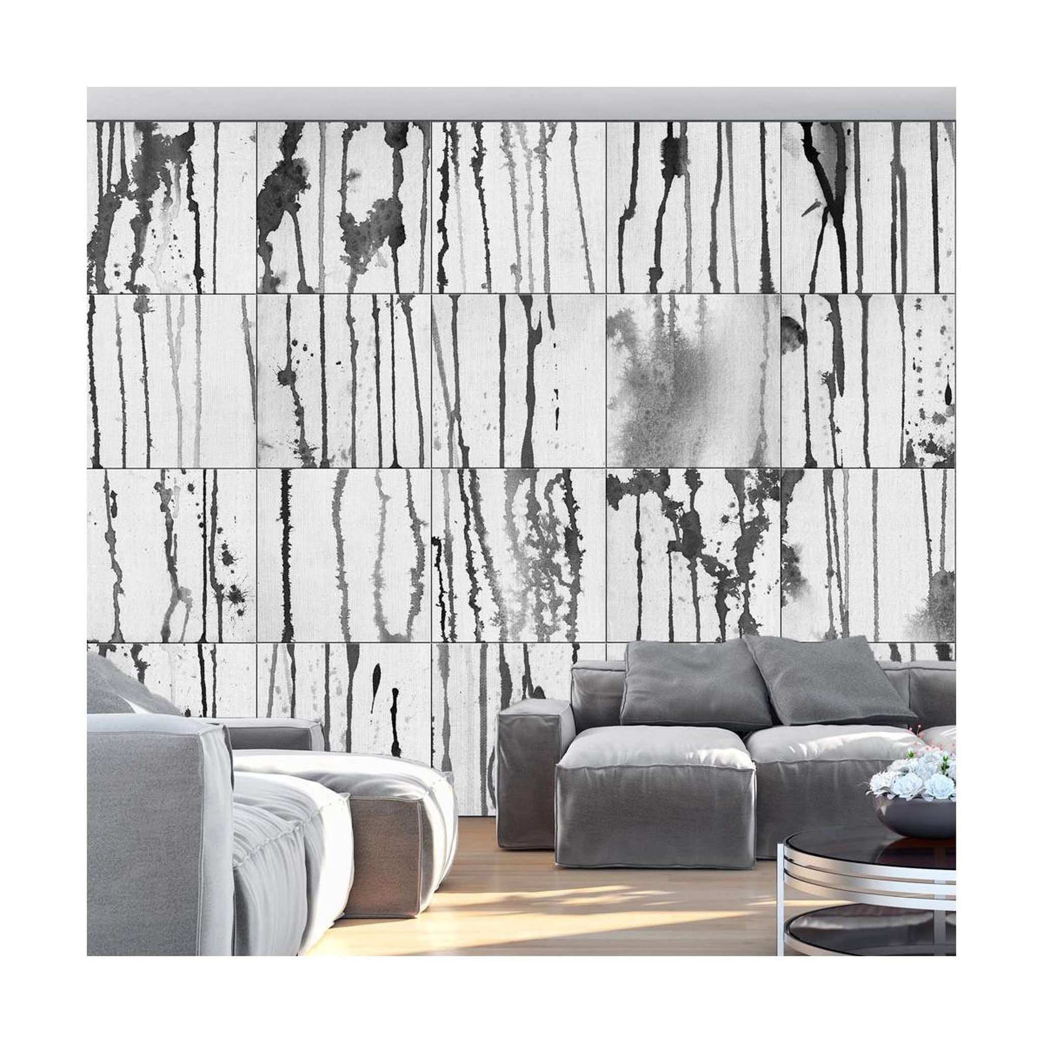Paris Prix Papier peint  grey torrents  50x1000cm