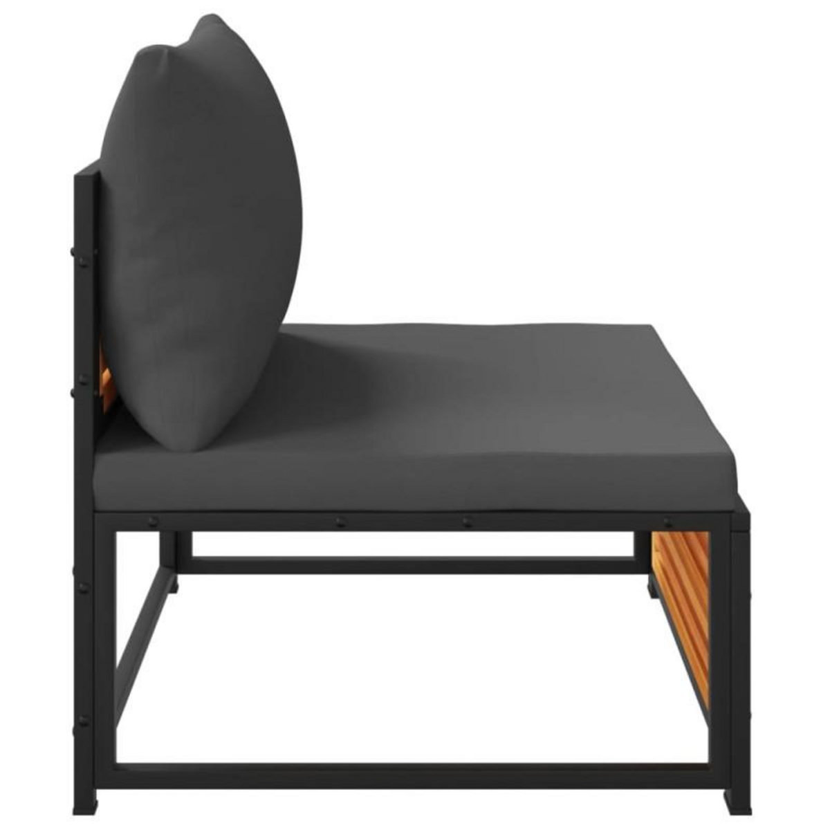 VIDAXL Canapé de jardin sans accoudoirs coussins bois massif d acacia