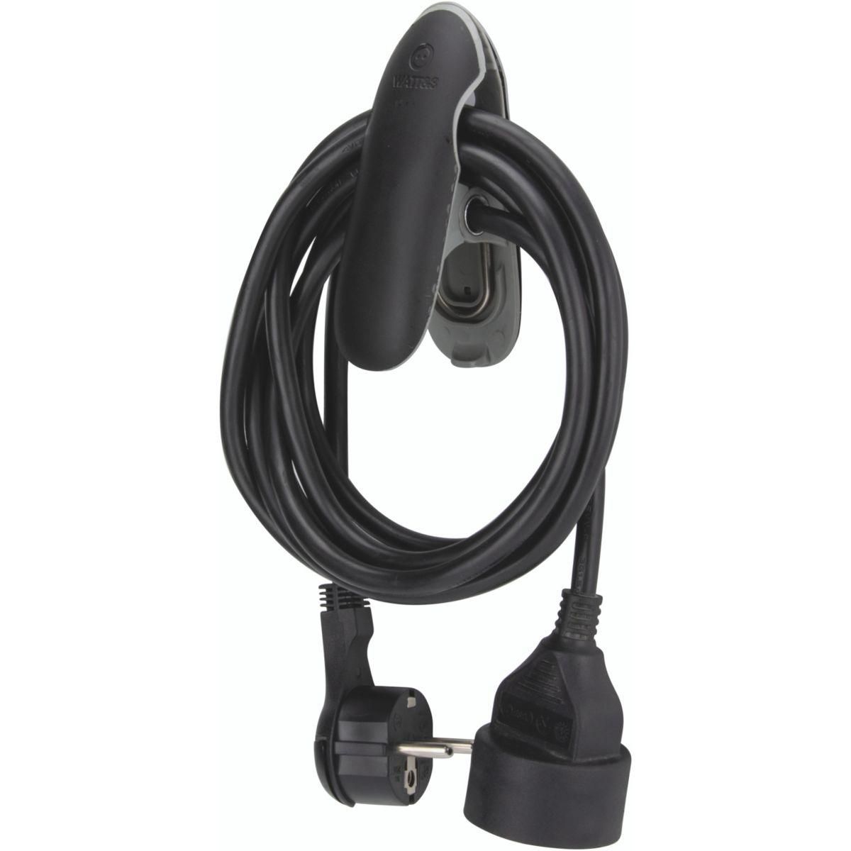 WATT AND CO Rallonge design clip 5m noir