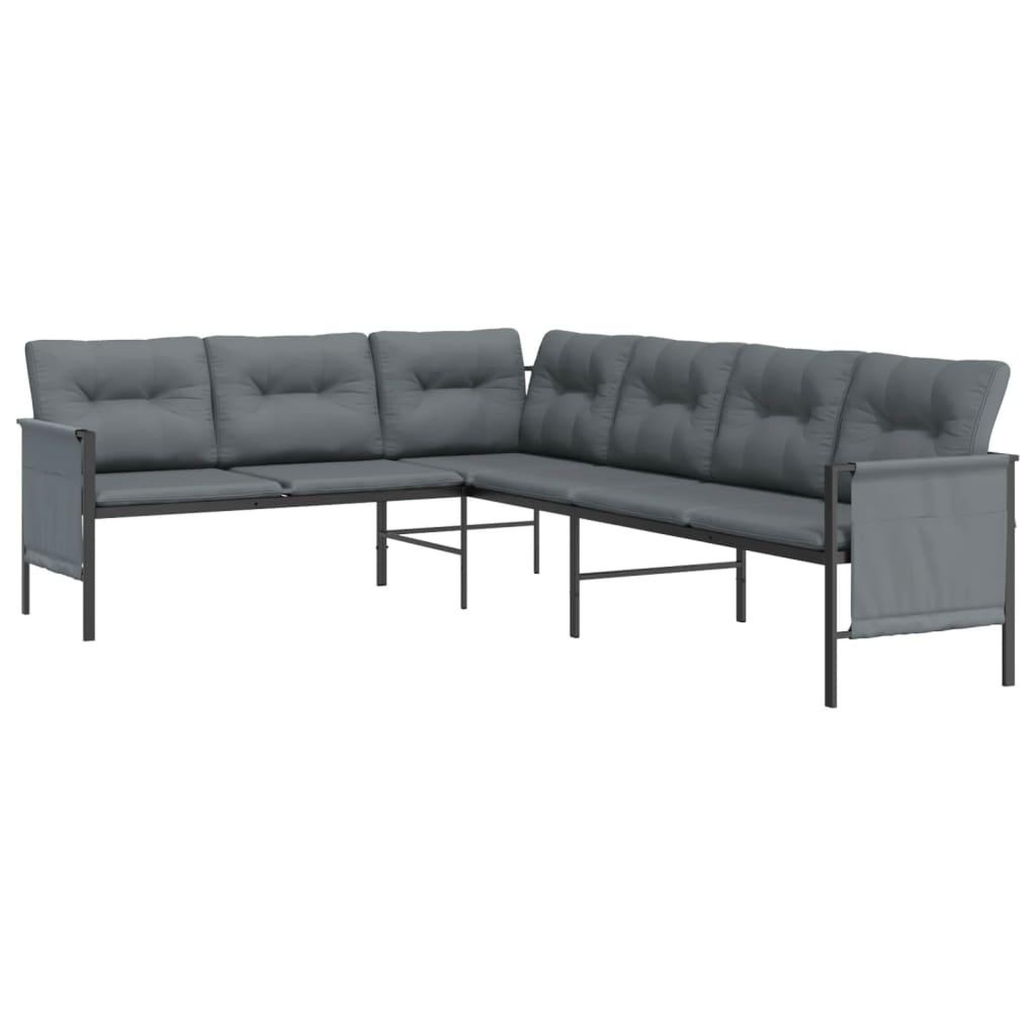 Voir la diapositive 4 : VIDAXL Ensemble a manger de jardin 2 pcs anthracite acier