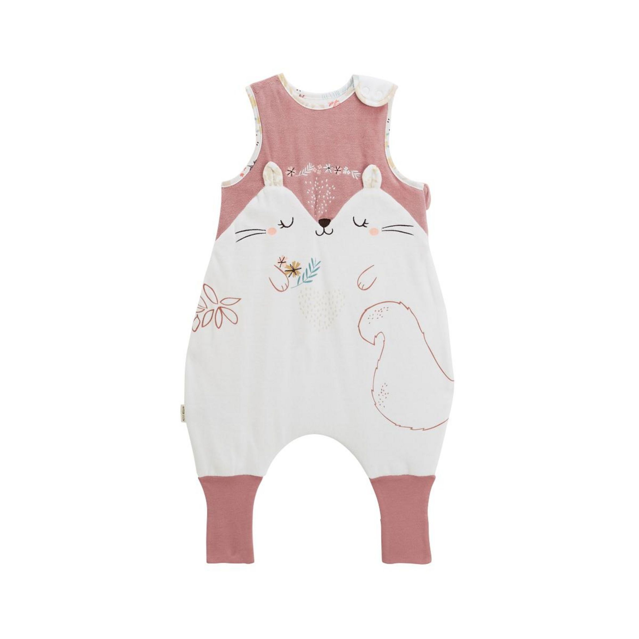 Turbulette D’hiver Petit Loup - Velours Avec Pieds Retroussables Et Manches Amovibles - Pour Bébé Qui Marche - TOG 3