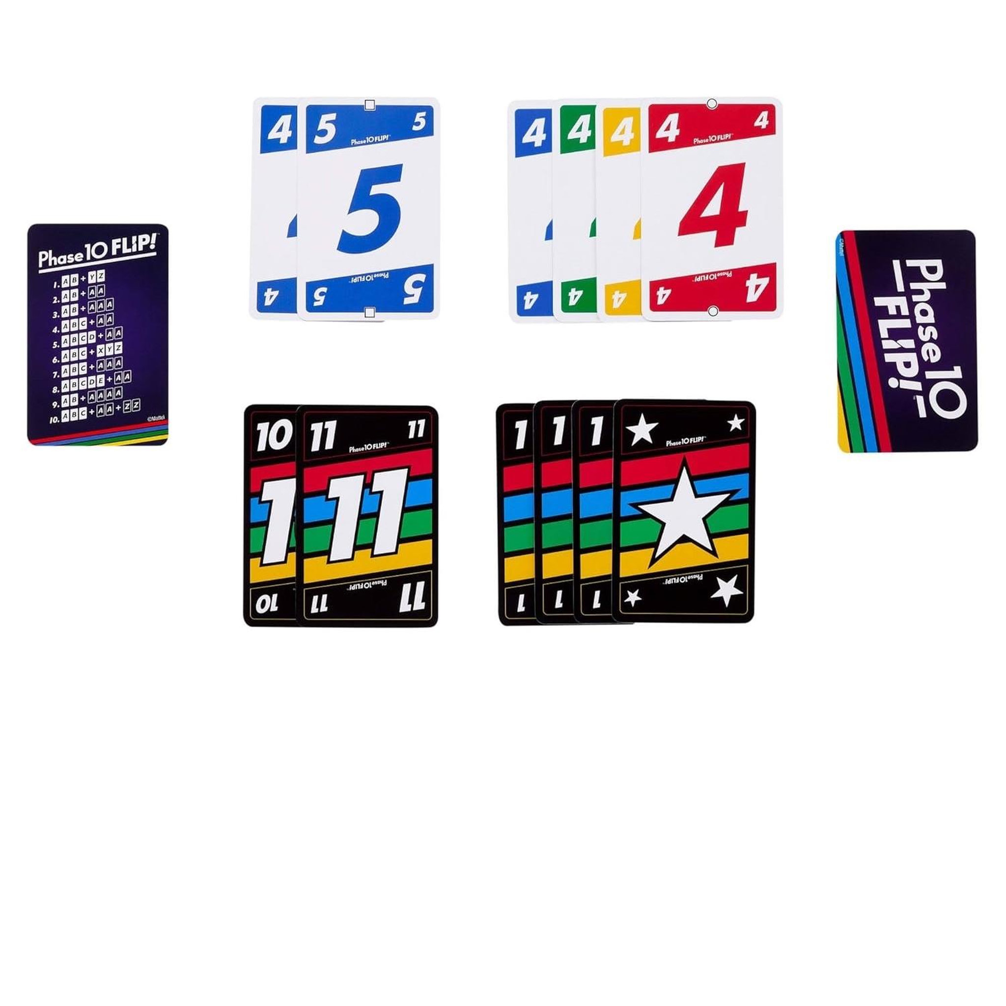 Voir la diapositive 2 : MATTEL Jeu de cartes Phase 10 Flip