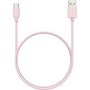 Voir la diapositive 1 : ESSENTIEL B Câble de charge USB-A 1M vers USB-C Rose