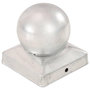 Voir la diapositive 2 : VIDAXL Bouchons de poteau 6 pcs Globe final Metal galvanise 91x91 mm