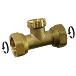 CENTRALE BRICO Té à visser laiton F 20 x 27 pour tube en cuivre