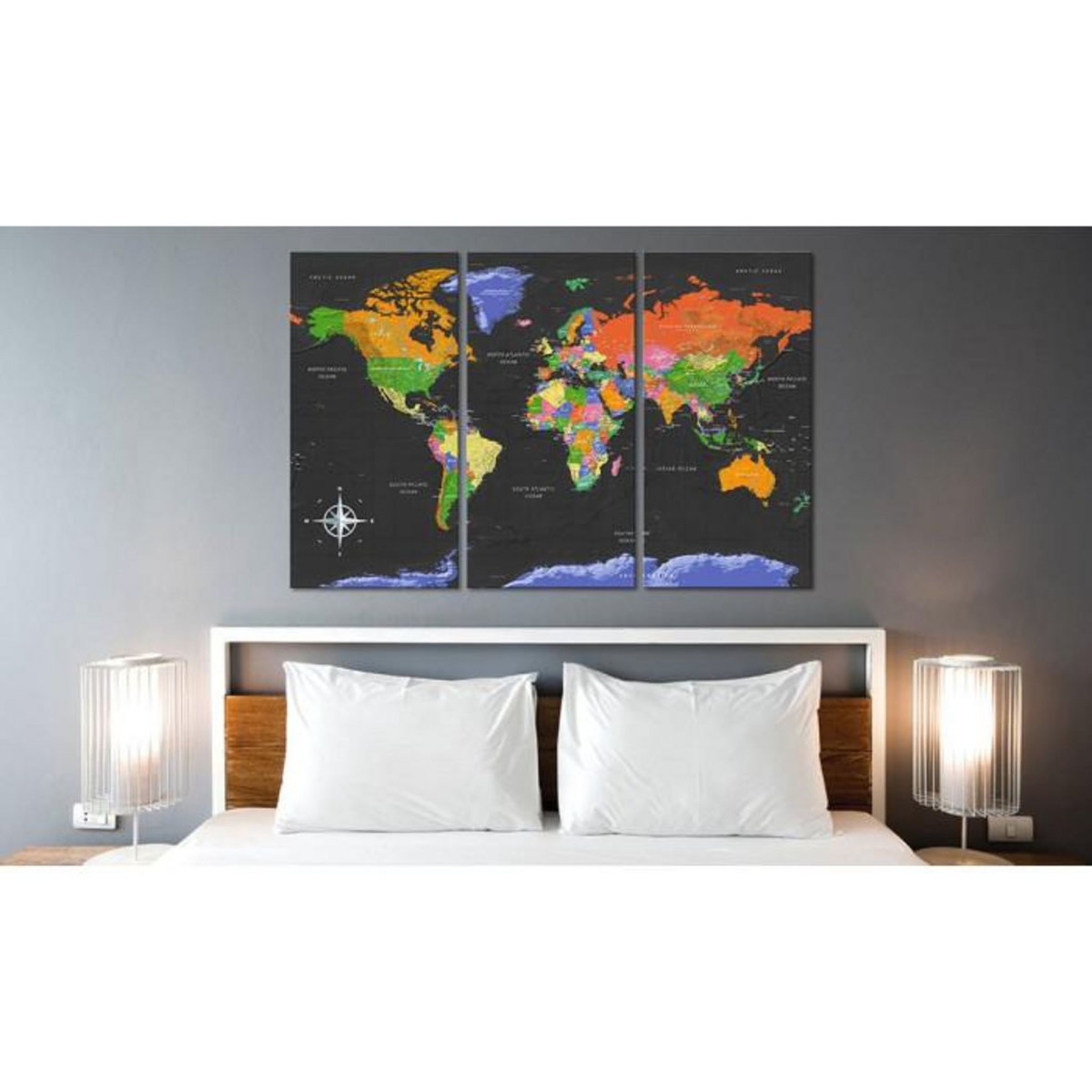 Paris Prix Tableau Imprimé  Maps : Dark Depth