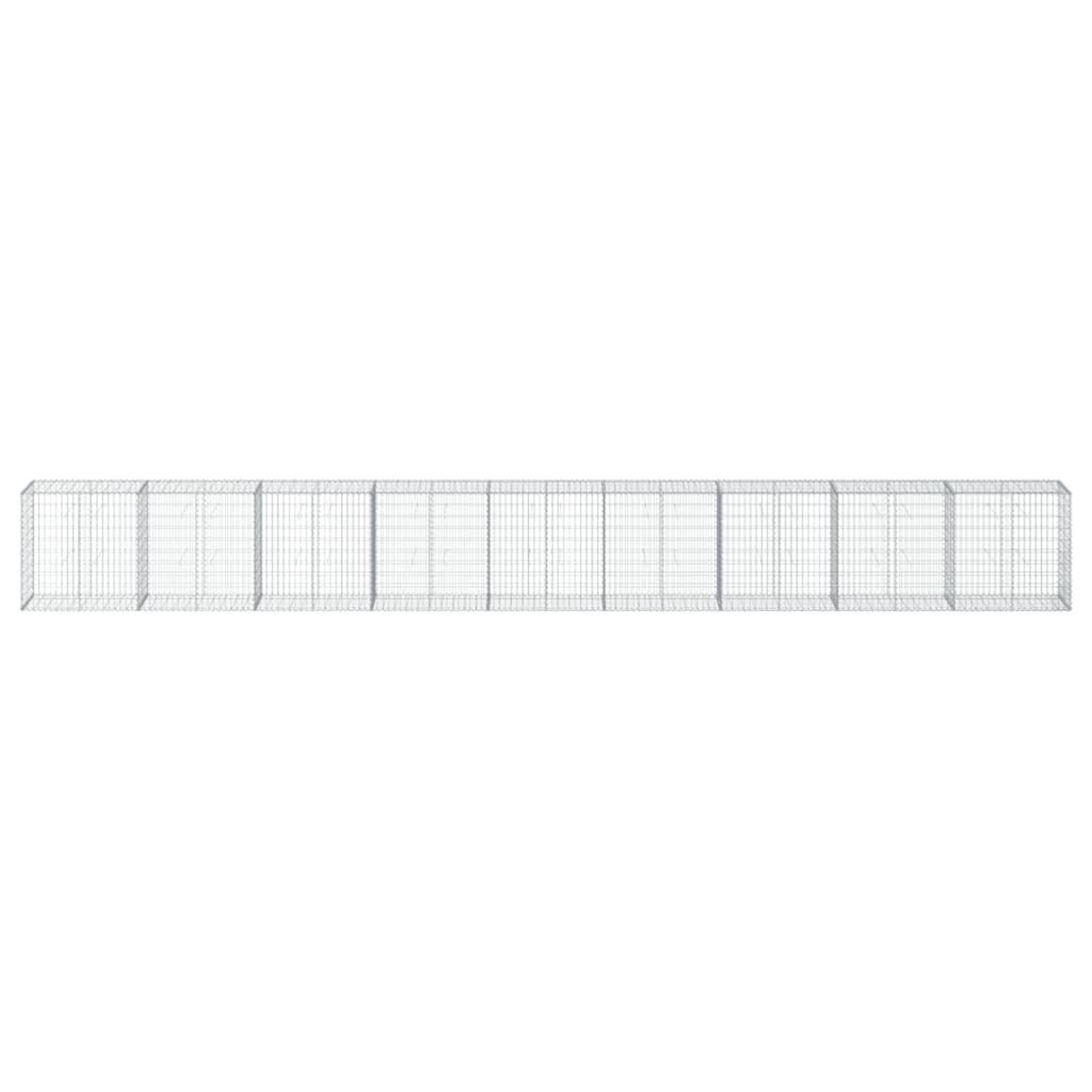 Voir la diapositive 3 : VIDAXL Panier gabion avec couvercle 900x50x100 cm fer galvanise