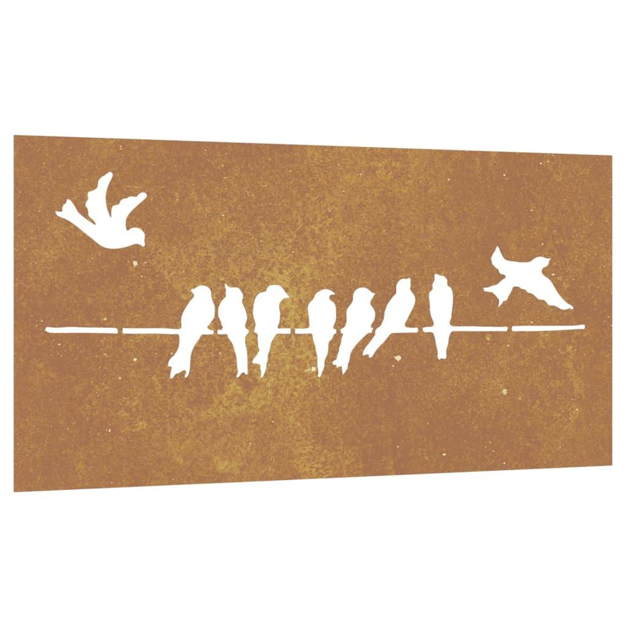 Voir la diapositive 2 : VIDAXL Decoration murale jardin 105x55 cm acier corten design d'oiseau