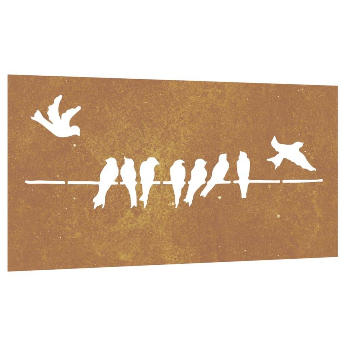 VIDAXL Decoration murale jardin 105x55 cm acier corten design d'oiseau