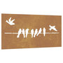 Voir la diapositive 2 : VIDAXL Decoration murale jardin 105x55 cm acier corten design d'oiseau