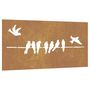 Voir la diapositive 2 : VIDAXL Decoration murale jardin 105x55 cm acier corten design d'oiseau
