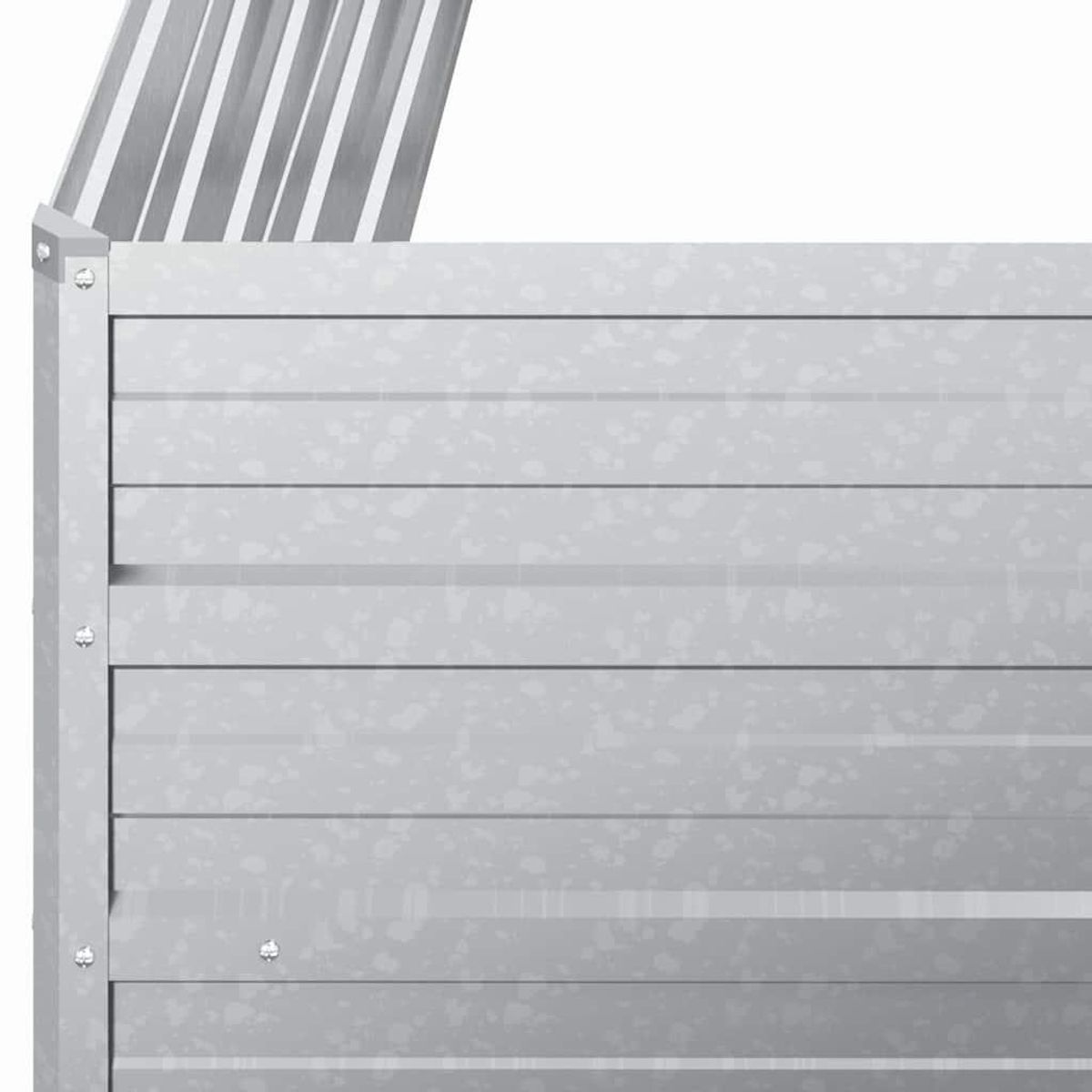 VIDAXL Lit sureleve de jardin 100x100x77 cm Acier galvanise Argente