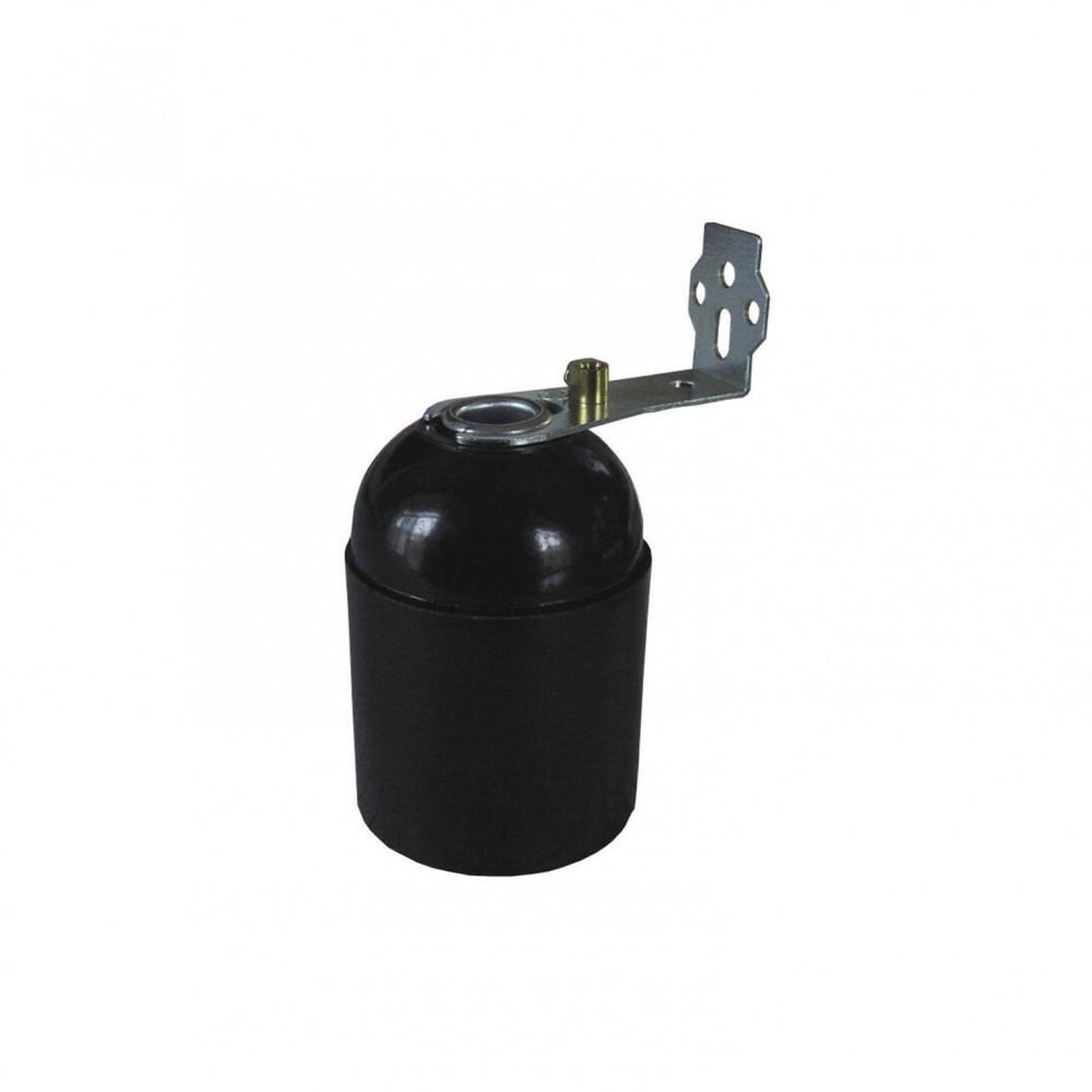 CENTRALE BRICO Douille lisse + équerre E27 TIBELEC, plastique, noir 60 W