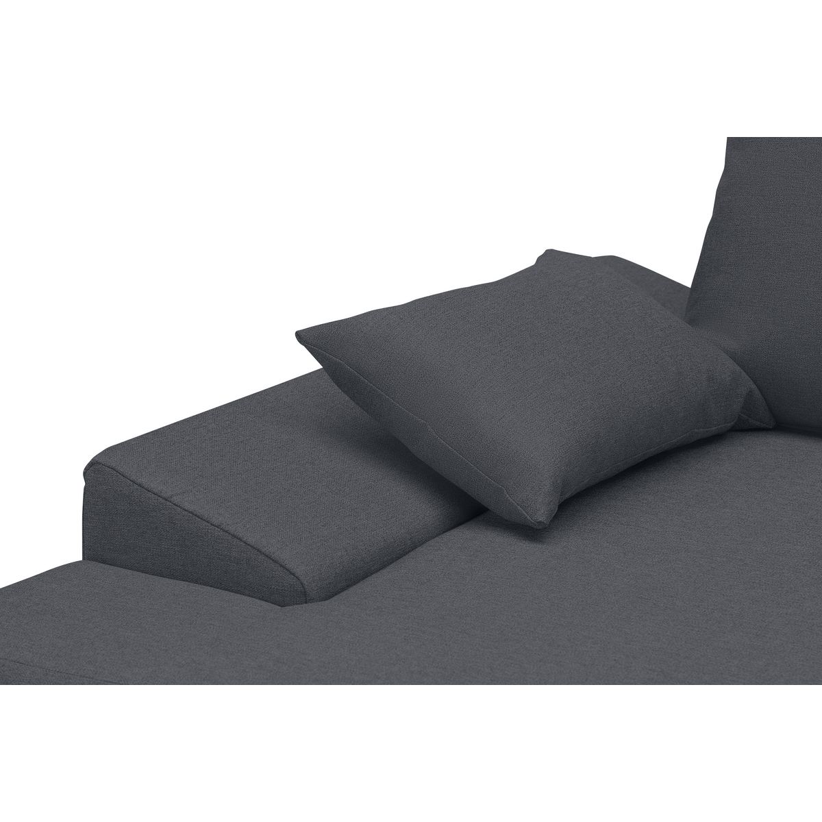 Canapé d'angle gauche convertible en tissu avec coffre 5 places NOA