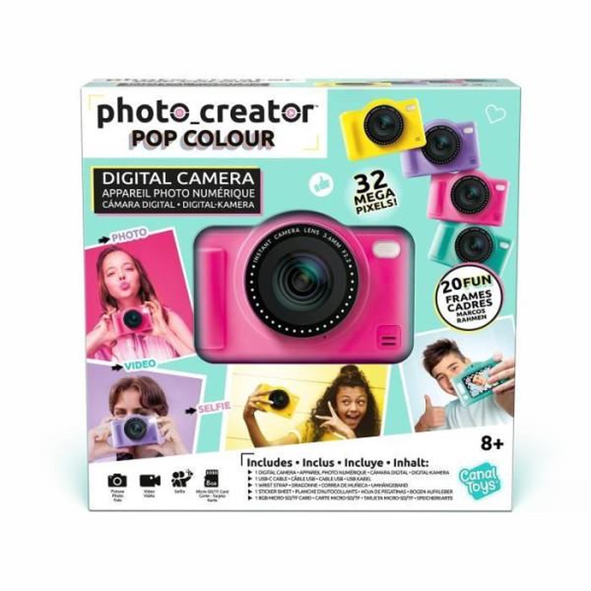Voir la diapositive 6 : Canal Toys Canal Toys - Photo Creator -Appareil Photo Numérique Pop Couleur Rose- Avec carte SD 8Go incluse - CLK 042