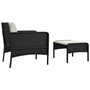 Voir la diapositive 5 : VIDAXL Salon de jardin 2 pcs avec coussins Noir Resine tressee