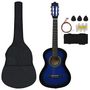 Voir la diapositive 2 : VIDAXL Jeu de guitare classique pour débutants 8 pcs bleu 1 2 34