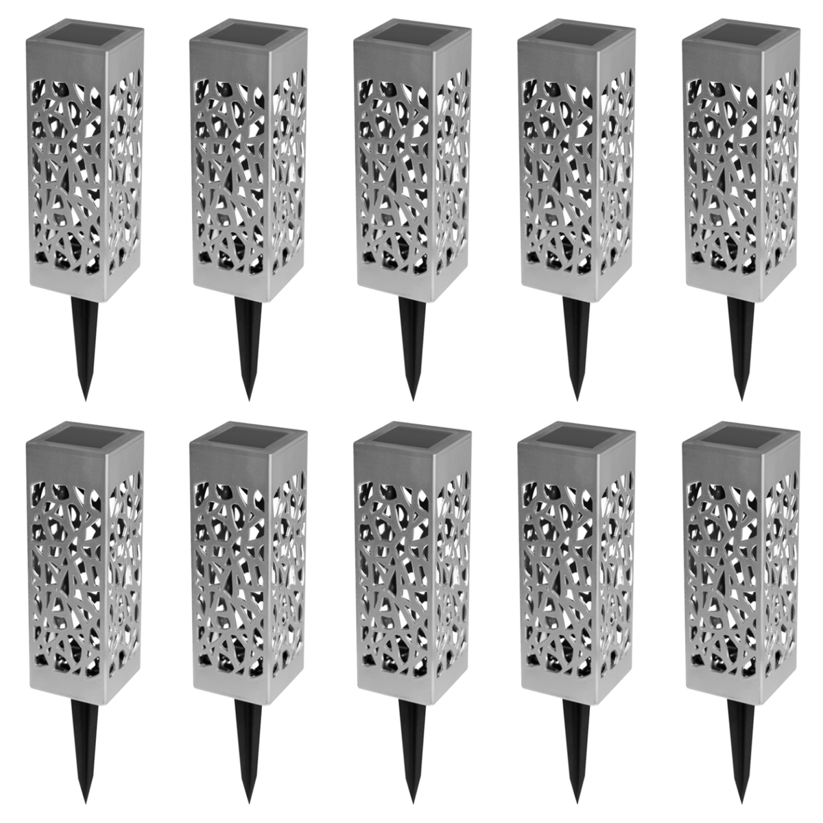 ID MARKET Lot de 10 lampes solaires extérieures MOLLY