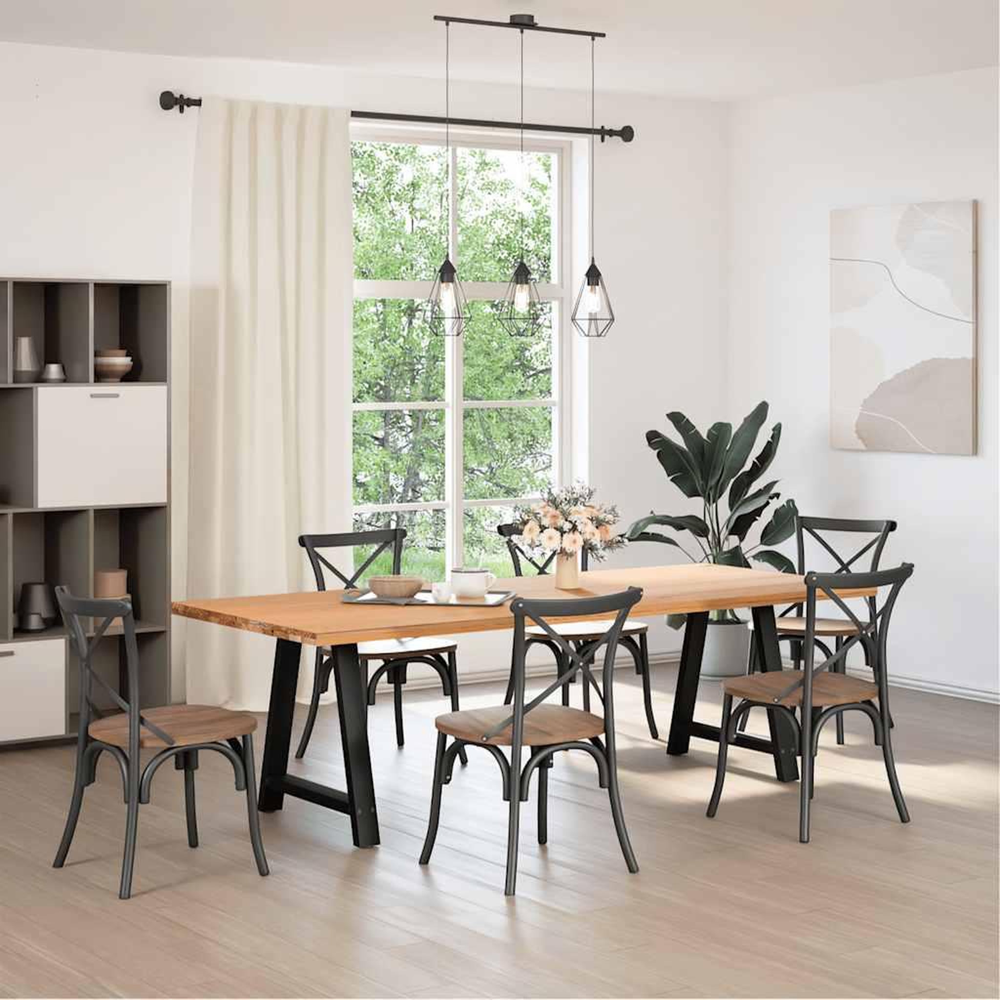 Voir la diapositive 2 : VIDAXL Pieds de table basse forme de A 2 pcs noir 70x(72-73) cm acier