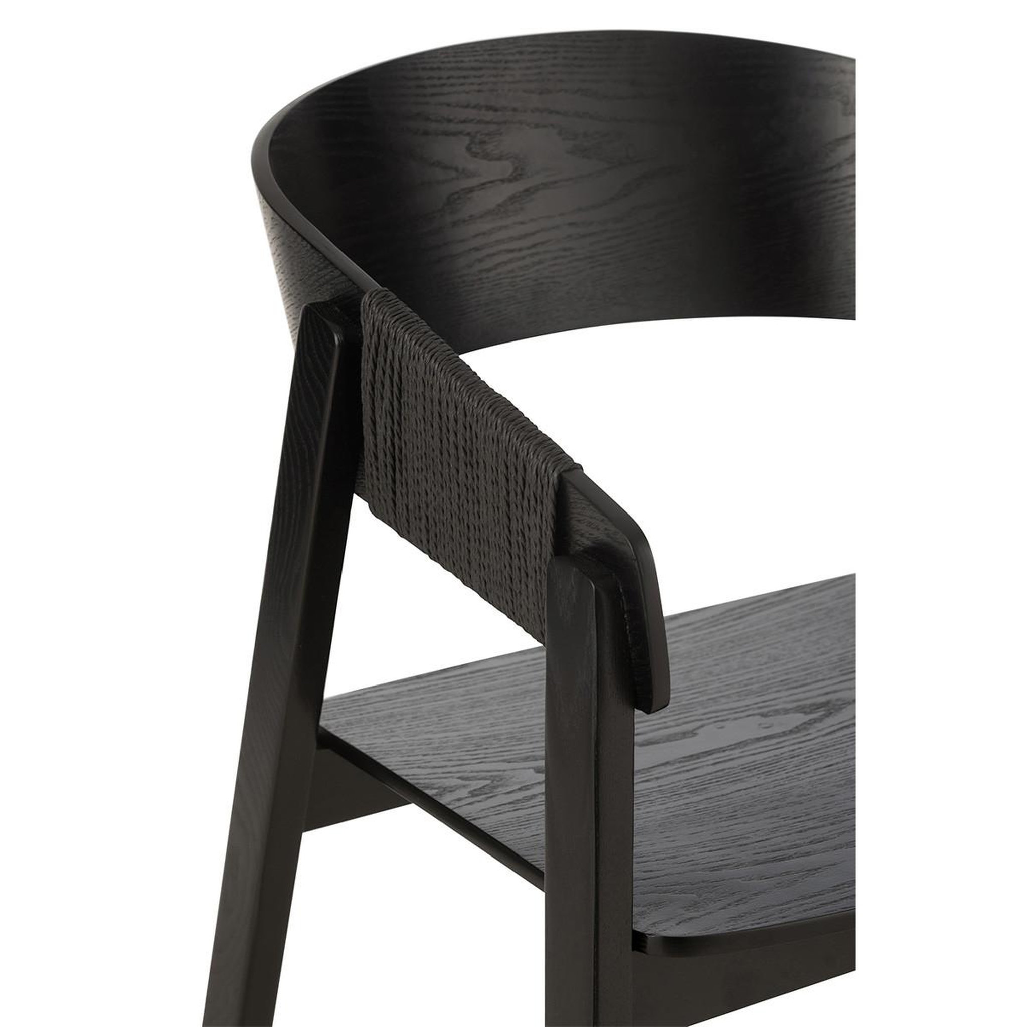 Voir la diapositive 5 : J-LINE Chaise en bois  naga  76cm noir