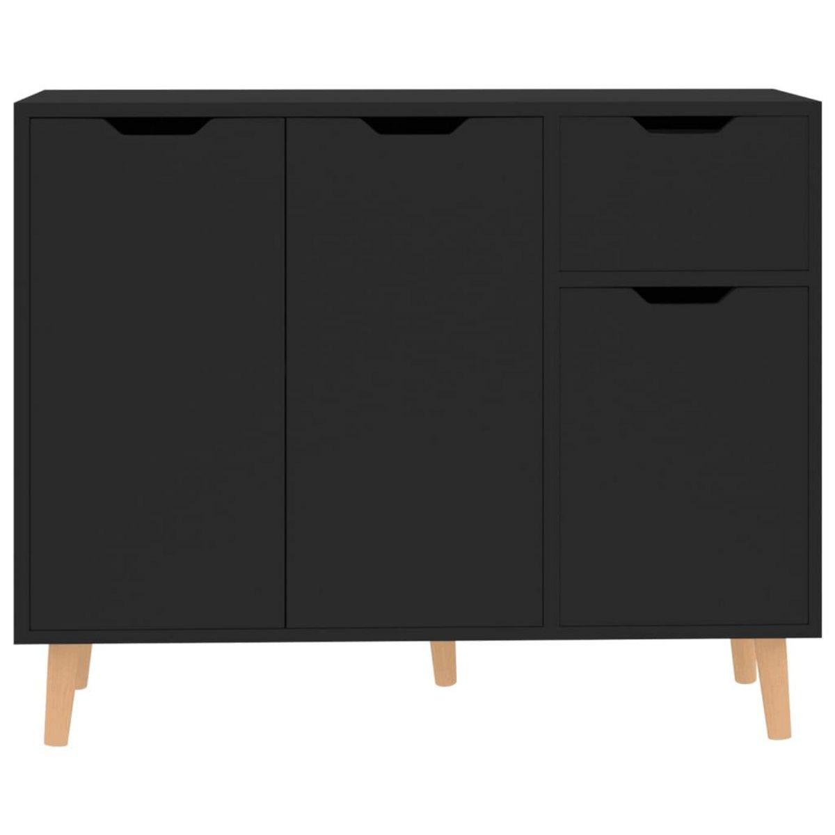 VIDAXL Buffet noir 90x30x72 cm bois d'ingenierie
