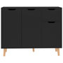 Voir la diapositive 3 : VIDAXL Buffet noir 90x30x72 cm bois d'ingenierie