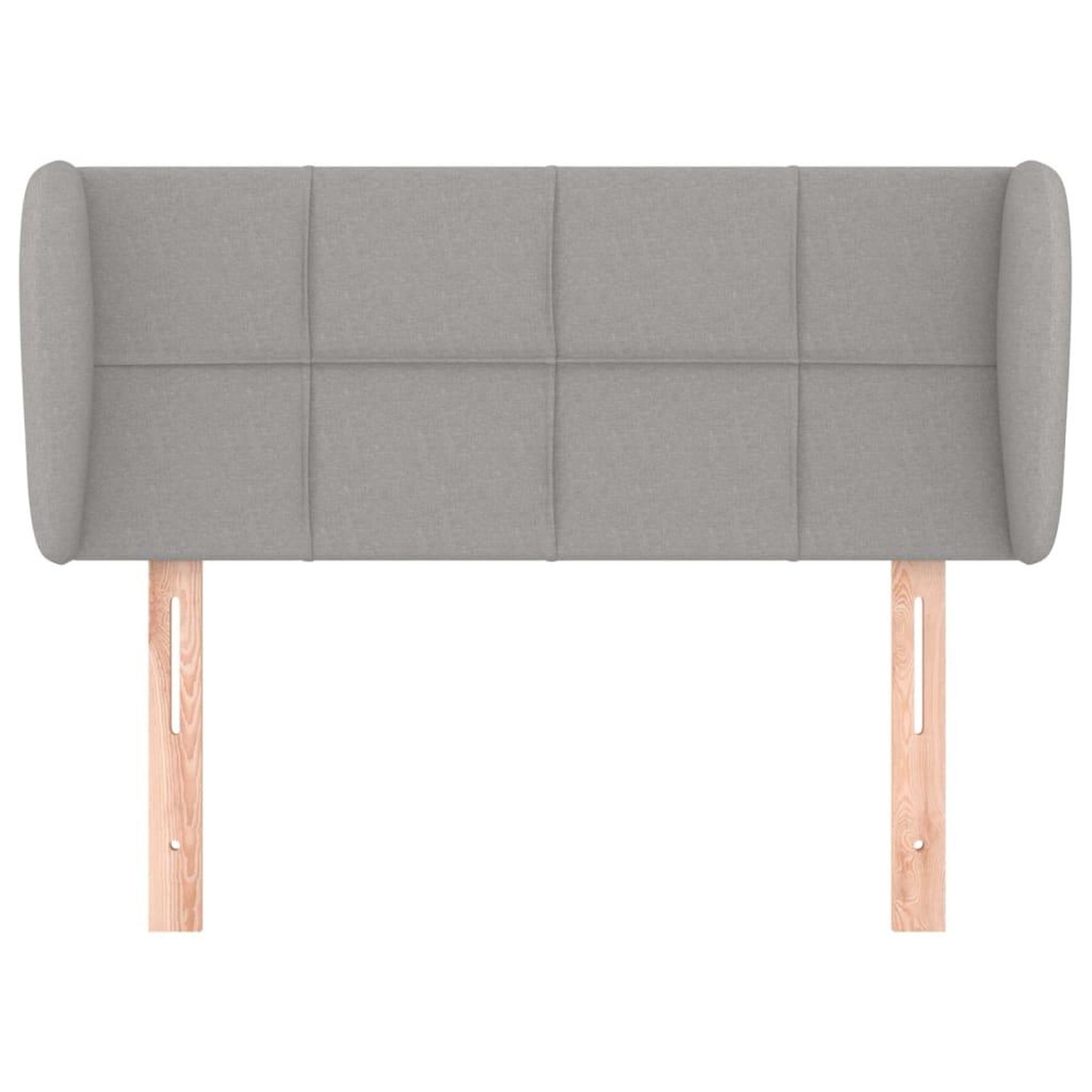 Voir la diapositive 3 : VIDAXL Tete de lit avec oreilles Gris clair 93x23x78/88 cm Tissu