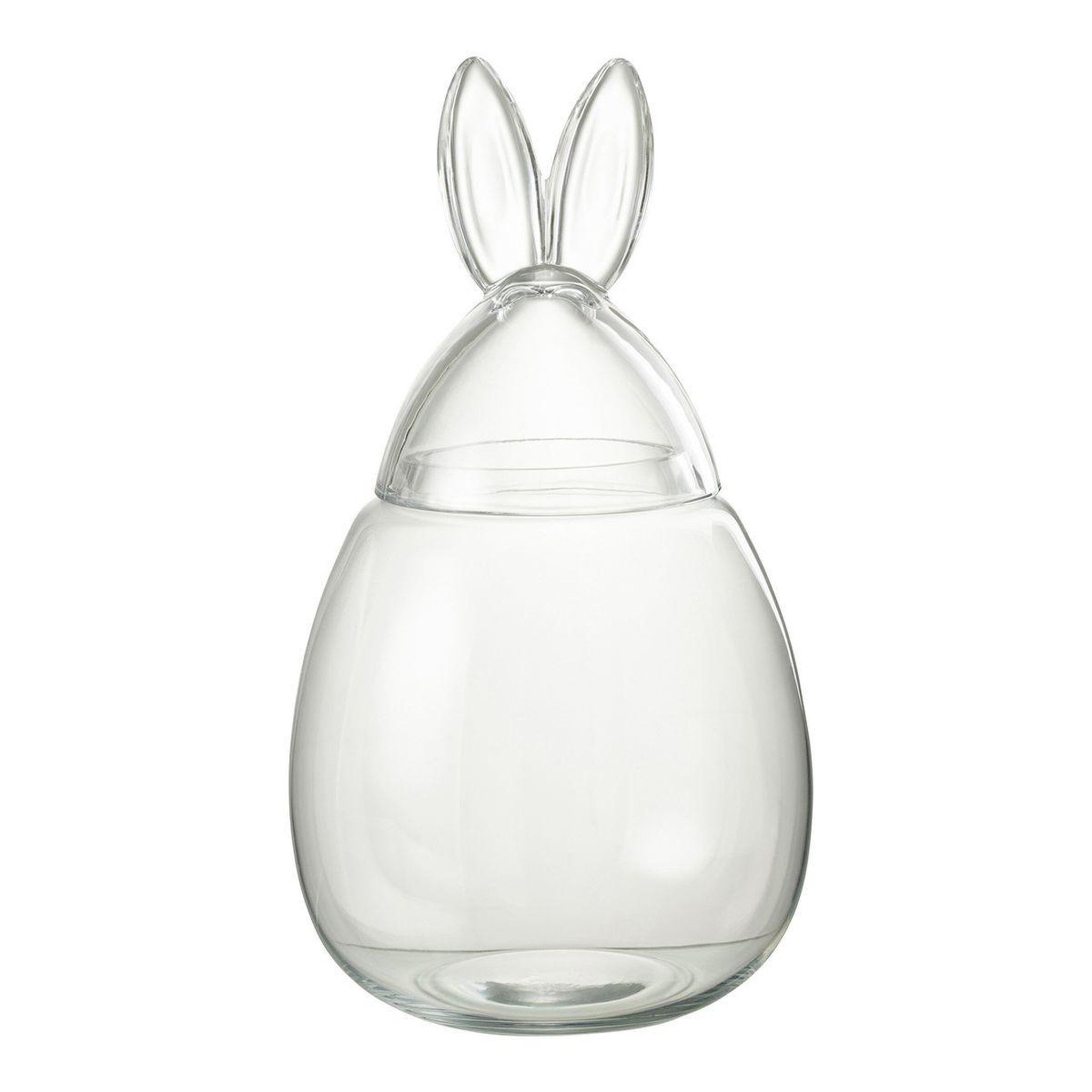 J-LINE Bocal Design en Verre  Lapin  39cm Transparent