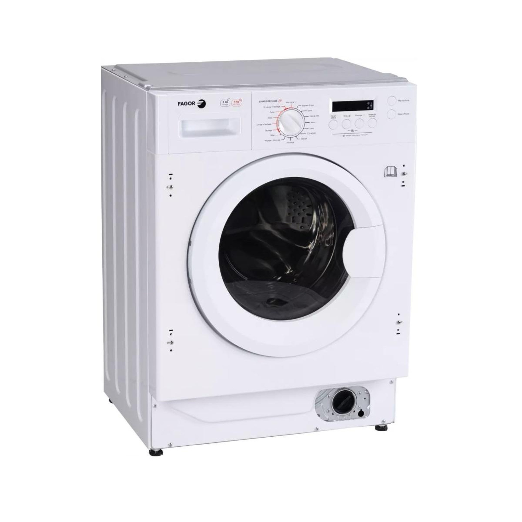Voir la diapositive 4 : Fagor Lave-linge séchant intégrable 8/6kg 1400 tours/min - flsi8614bw
