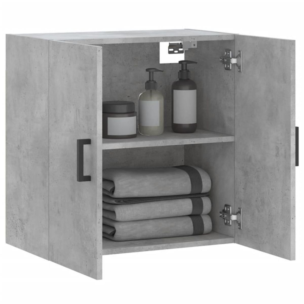 VIDAXL Armoire murale gris beton 60x31x60 cm bois d'ingenierie