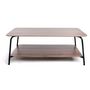 Voir la diapositive 3 : KB8 Table basse en Métal et MDF avec 1 étagère - Marron et Noir